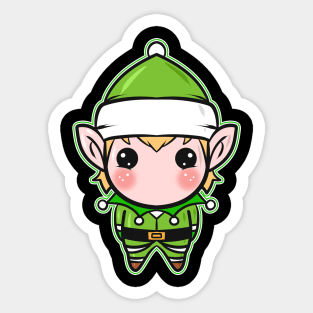 Xmas Christmas Tree Ball Globe Kawaii Elf Christmas Sticker